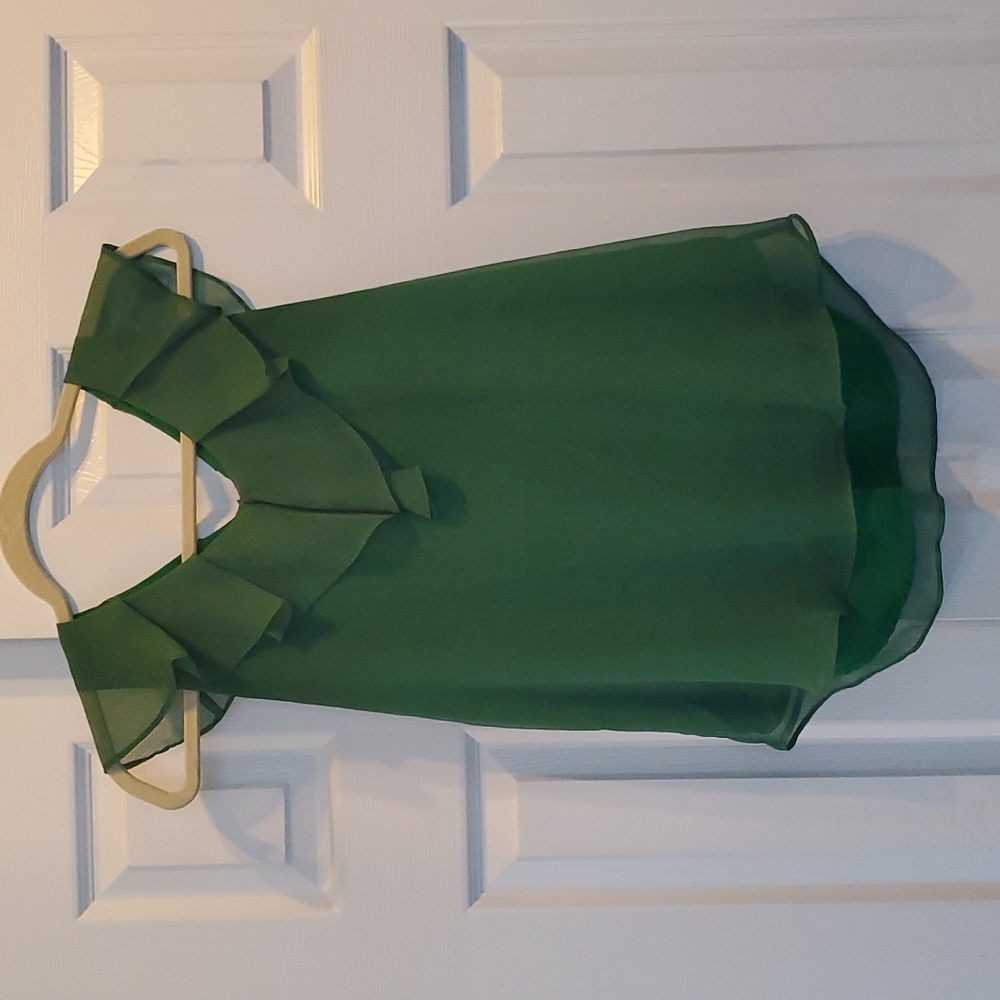 RW&CO REVERSIBLE KELLY GREEN BLOUSE